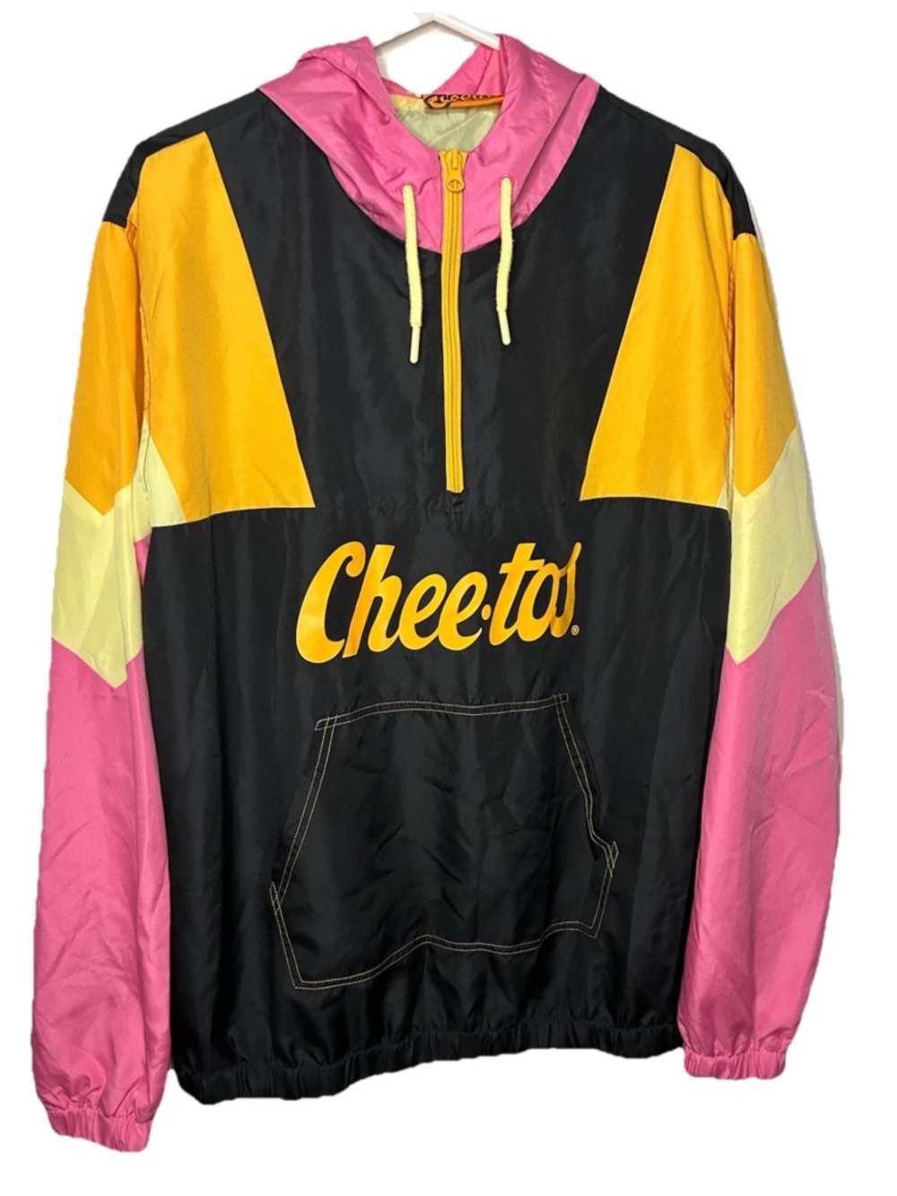 Cheetos Chester Cheetah Basketball Windbreaker Jacket Mens Large Anorak Hoodie L